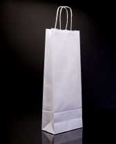 White Kraft Twist Handle Wine