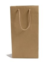Brown Kraft Rope Handle Double Wine