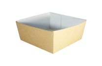 4" Kraft Burger Trays