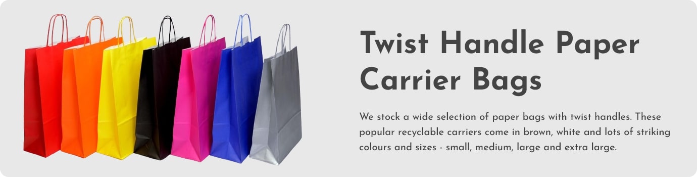 Twist Handle Paper Carrier Bags  