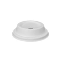 White Compostable Bagasse Lids To Fit 12 & 16oz Cup