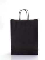 Medium Black Kraft Twist Handle Carrier Bags
