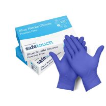 Medium Blue Nitrile Gloves, Powder Free