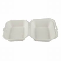 Large Compostable Bagasse Food Box 9x6