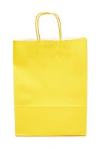 Medium Yellow Kraft Twist Handle Carrier Bags