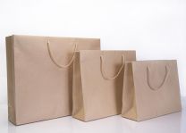 Medium (Wide) Brown Kraft Rope Handle Carrier Bags