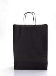 Accessory Black Kraft Twist Handle Carrier Bags