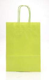 Medium Lime Green Kraft Twist Handle Carrier Bags