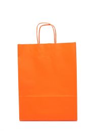 Medium Orange Kraft Twist Handle Carrier Bags