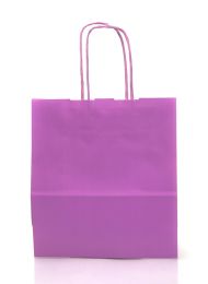 Medium Pastel Pink Kraft Twist Handle Carrier Bags