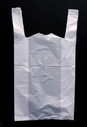 Jumbo White Vest Carrier Bag - Lionheart