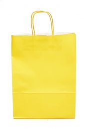 Large Yellow Kraft Twist Handle Carrier Bags